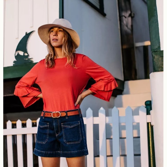 NWT Chelsea Ruffled Tee S - Picture 2 of 8